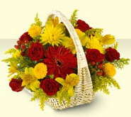  Edirne İnternetten çiçek siparişi  sepette mevsim çiçekleri