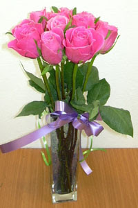 cam vazo içerisinde 11 adet gül  Edirne çiçek online çiçek siparişi 