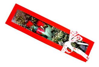  Edirne 14 şubat sevgililer günü çiçek  Kutuda 3 adet gül