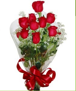  Edirne çiçek yolla , çiçek gönder , çiçekçi   10 adet kırmızı gülden görsel buket