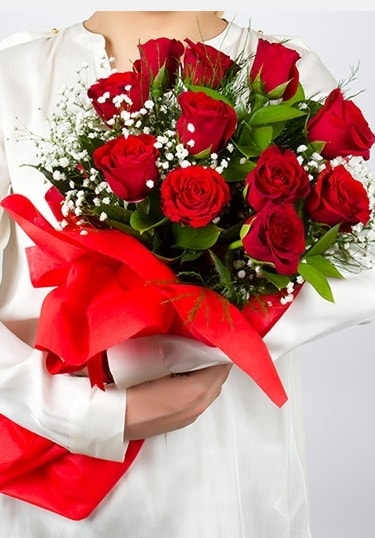 Aşk Gülleri 11 Adet kırmızı gül buketi  Edirne online çiçek gönderme sipariş 