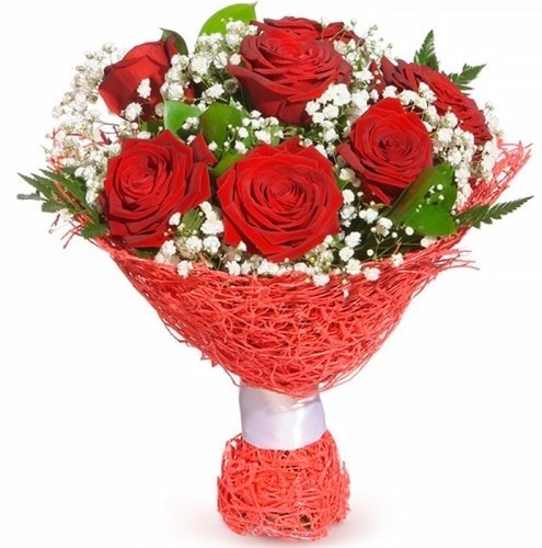 7 adet kırmızı gül buketi  Edirne çiçek servisi , çiçekçi adresleri 